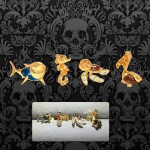 14K Gold Disney Pixar Finding Nemo Theme Earring Mismatch Asymmetrical Character